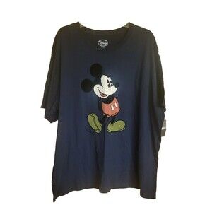 Mickey Mouse  Disney T- Shirt Mens Navy Blue Short Sleeve New with Tag SZ 2XL